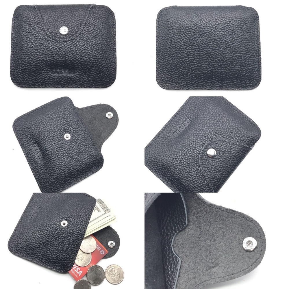 IXYVIA 100% Genuine Leather Coin Purse - Black
